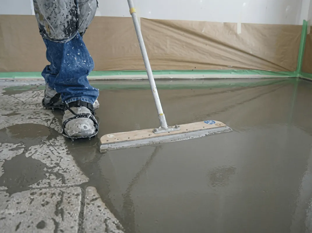 Uneven floor being professionally repaired in Erie, PA